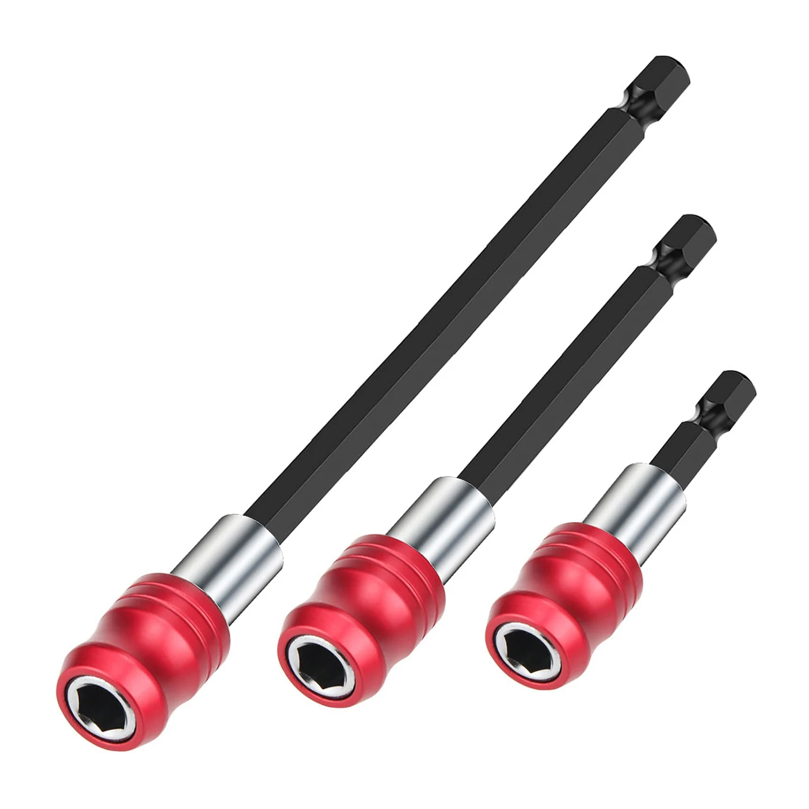 

60/100/150mm 1/4" Batch Head Extension Rod Electric Drill Screwdriver Quick Transfer Lever Self-locking Extension Rod Hand Tools