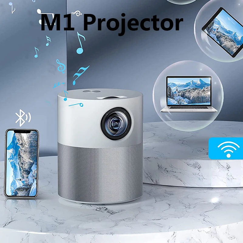 

M1 Smart Mini Projector Wifi HD 1080P LED Projetor Bluetooth Beamer Home Theater Android Audio Portable Home Media Video Player