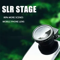 2in1 범용 카메라 전화 렌즈 0.45X 광각 렌즈 및 12.5X 매크로 렌즈 HD 모바일 카메라 렌즈 iPhone Android 핸드폰 1