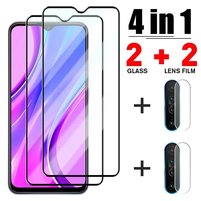 

4in1 Screen Explosion-proof Glass for Redmi Note 10 Pro 10 10S 9 9 Pro 9S 8 8 Pro Screen Protector Glass for Redmi 9 9A 9T 9C 8A