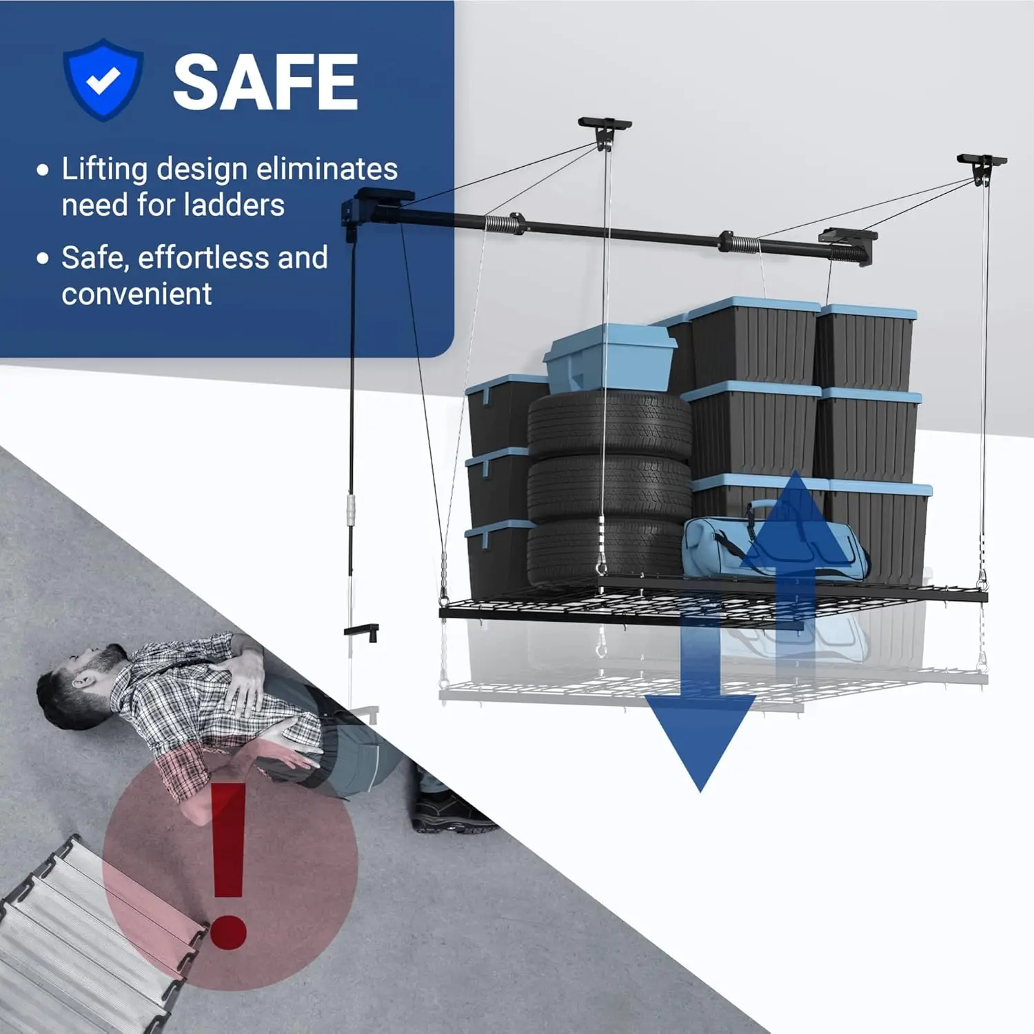 FLEXIMOUNTS Garage Lifting Metal Rack 6