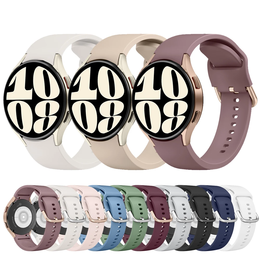No Gaps Silicone Strap For Samsung Galaxy Watch 4 5 6 40mm 44mm/Watch 4 6 Classic 42mm 46mm 43mm 47mm/5 Pro 45mm Band Bracelet