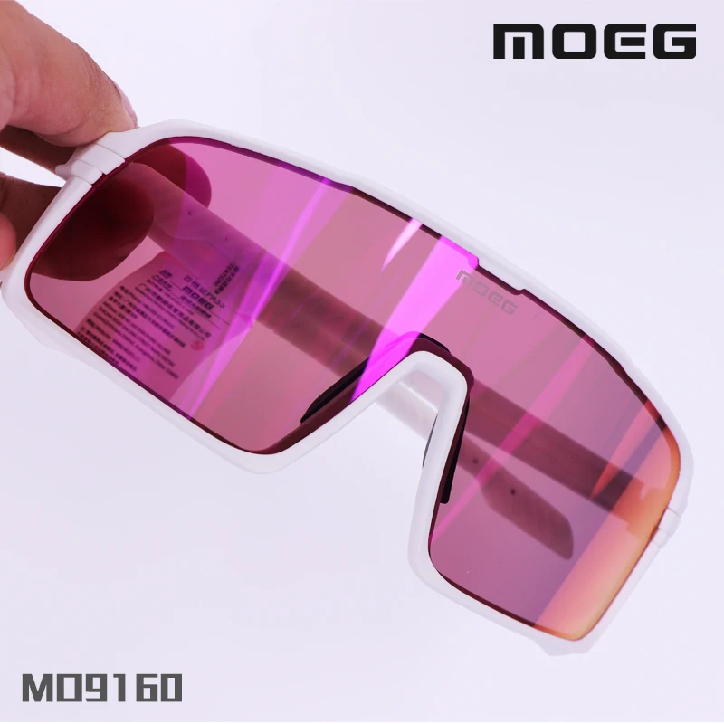 

MOEG White Purple Pink Eyewear Anti-Uv400 TR90 Polarized Portable Cycling Sunglasses For Outdoor Sports