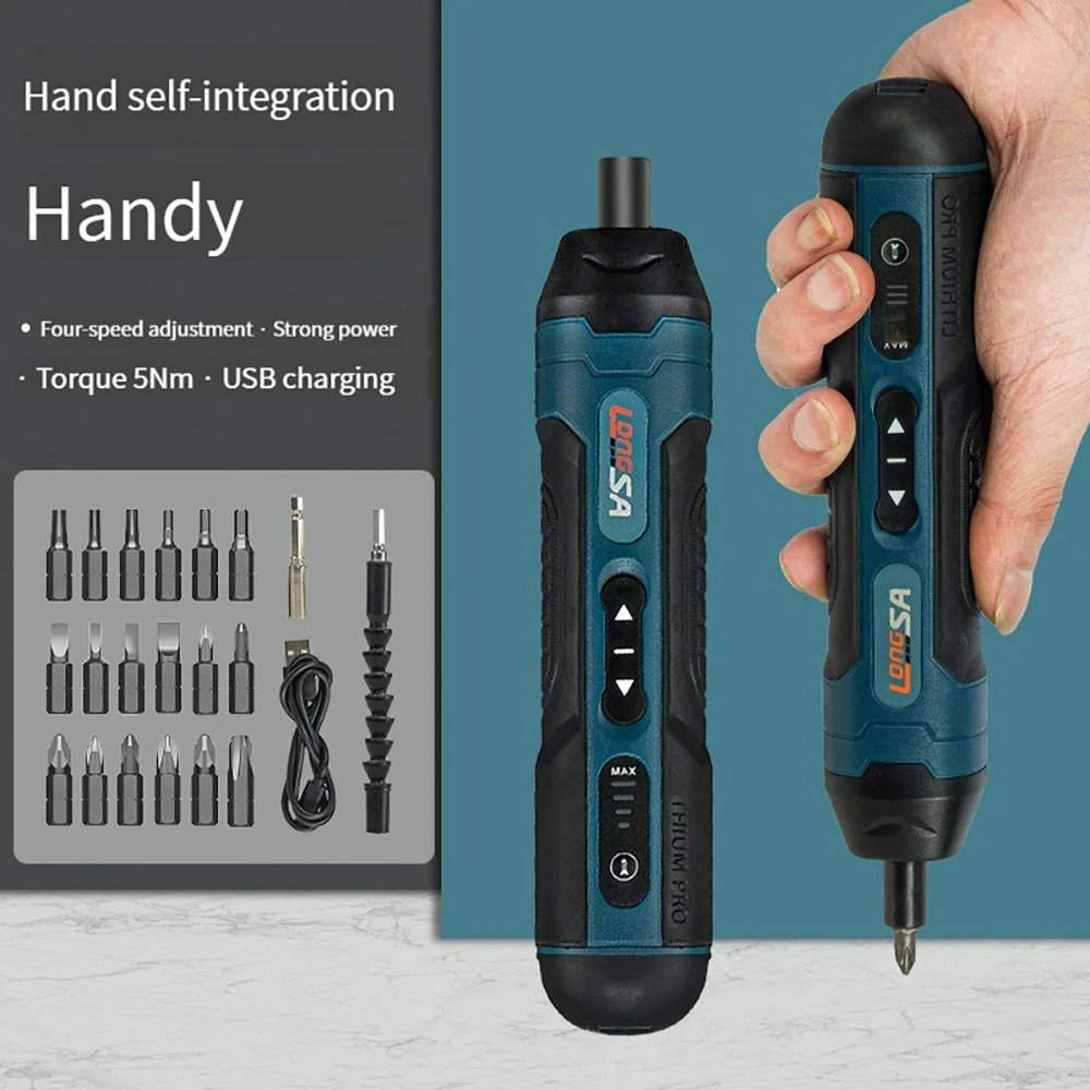 Torque Adjustment Straight Handle 3.6V Electric Screwdriver Mini Multi