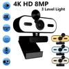 4K 2K Mini Webcam 1080P HD for PC Laptop Autofocus 30 FPS USB Webcam with Noise-Reducing Mic&Privacy Cover Web Camera Portable 1