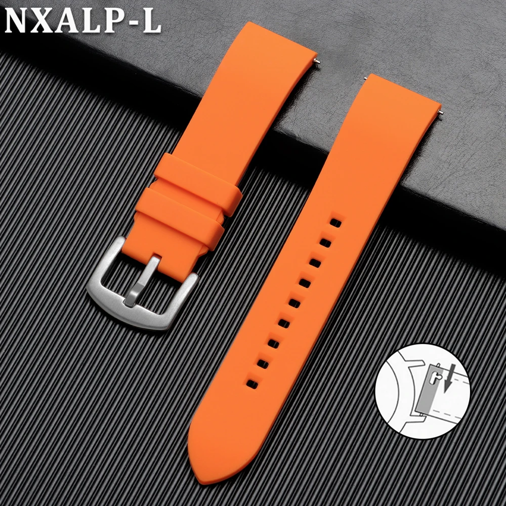 Enhanced Silicone Sport Watch Band - Men's Waterproof Strap, Various Sizes Available
