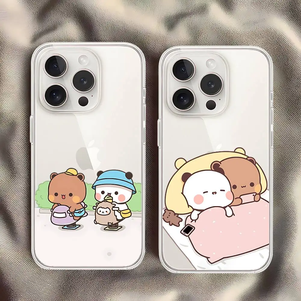Cute D-DUDU B-BUBU Crystal Clear Soft Phone Case: Shockproof Transparent Cover For IPhone 17,16,15,14,13,12,11 Pro Max, Plus 4