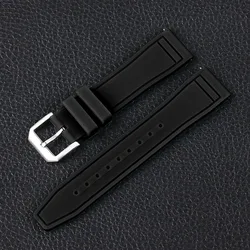 Quick Release Waterproof Silicone Sport Watch Strap - Soft Universal Band - 22mm (Black)
