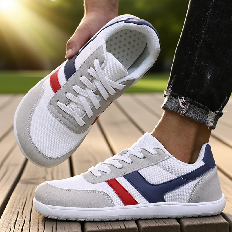 Tenis De Hombre Wide Toe Box Barefoot Shoes Minimalist Breathable Comfortable Outdoor Walking Shoe Sports Casual Blue Shoes 2025 1