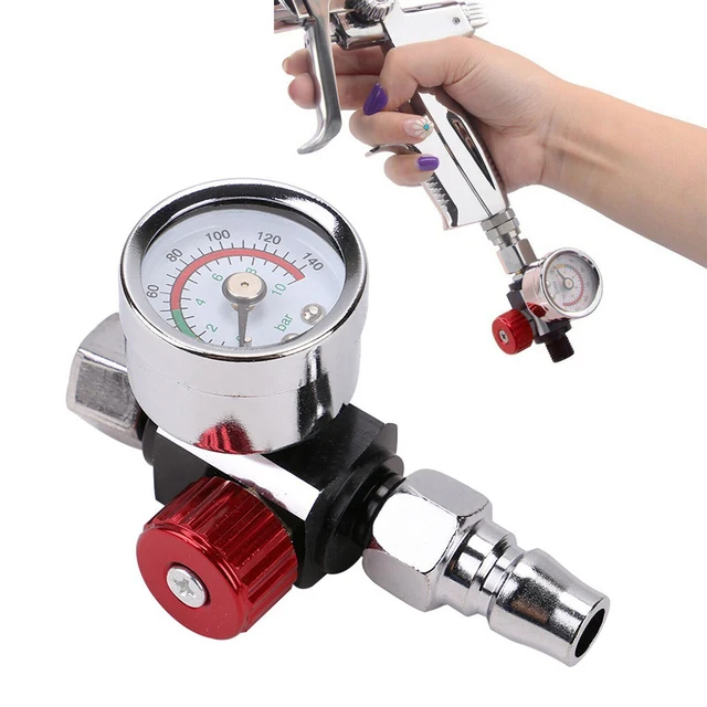 1PCS Pressure Gauge Pneumatic Pressure Regulating Valve - Spray Gun Air Pressure Controller - Tool Accessories 1