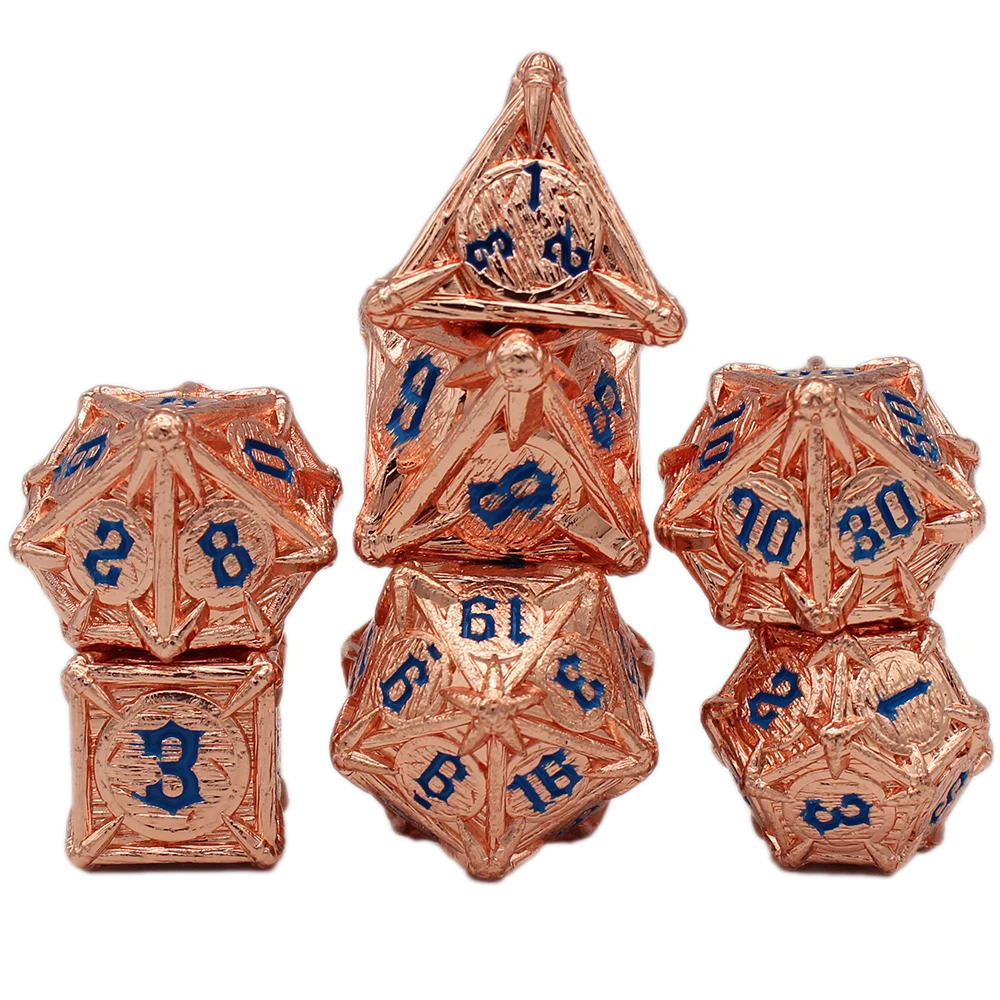 Polyhedral DND D&D Metal Dice Set for RPG Role Playing Game Board Games D20 D12 D10 D8 D6 D4 Gift New YANSHEGNYI