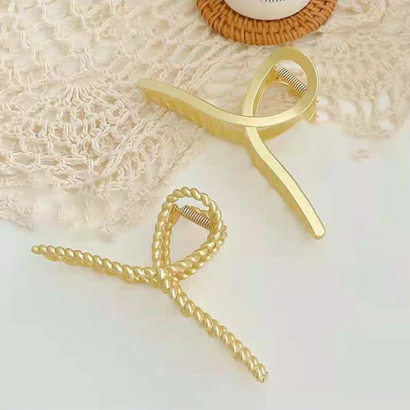 Vintage Gold Color Geometric Hair Clips Metal Hair Claw Cross Hairclip Headband Hairpin Crab Women Accessories Jewelry jewelry accessories hair accessory hair clip