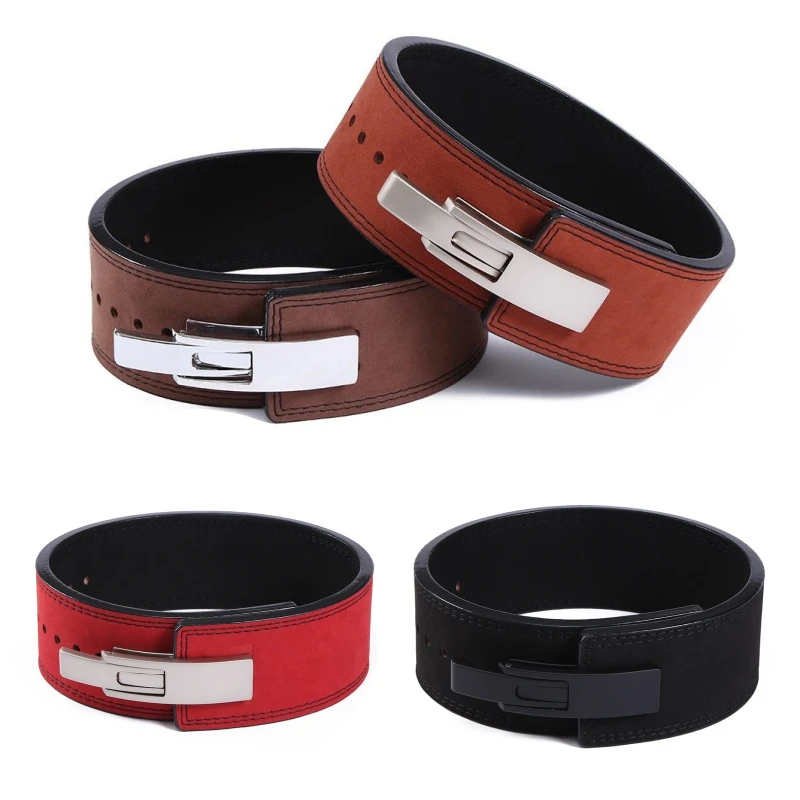 

Weightlifting Belt Leather Weight Lifting Lever Belt for Men Women Gym Fitness Powerlifting Waist and Back Support