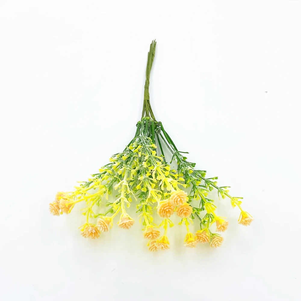 6 teile/los Künstliche blume Mini Hoarfrost Gypsophila Bouquet Pflanzen Festival Liefert für Hochzeit Weihnachten Kränze Dekoration – Detail 8