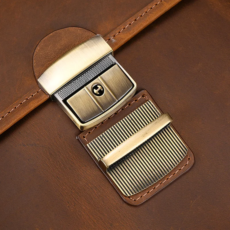 Men’s Briefcase Bag Leather British Style