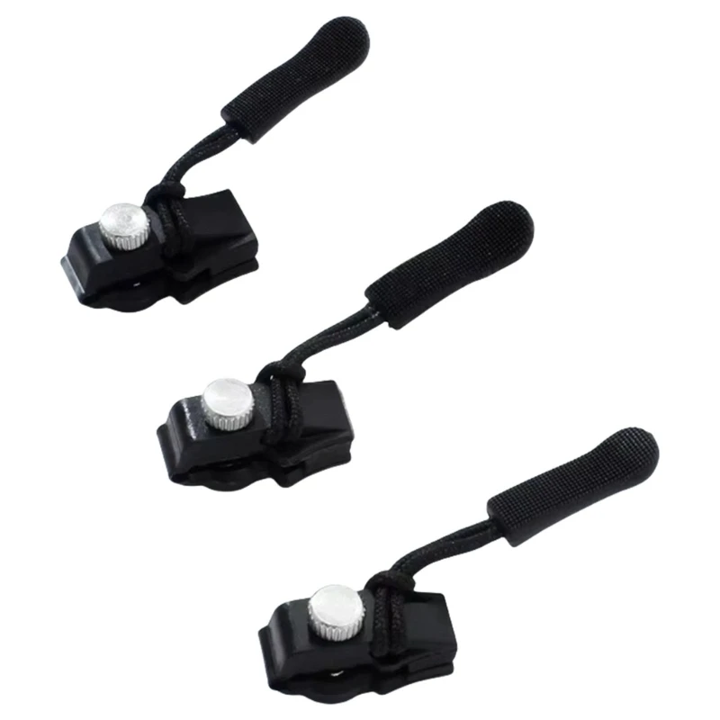 Zippers Repair Kits Removable Zippers Replacement Set Zips Repair Set 3 Size Pullers For Jeans Suitcase 3 Pcs