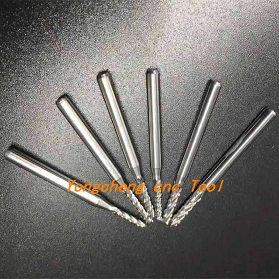 10pcs PCB Corn End Milling Cutter 0.5-3.175mm, 3.175mm (1/8) Shank Hard Alloy PCB Milling Cutter CNC Cutting Milling Cutter image 5