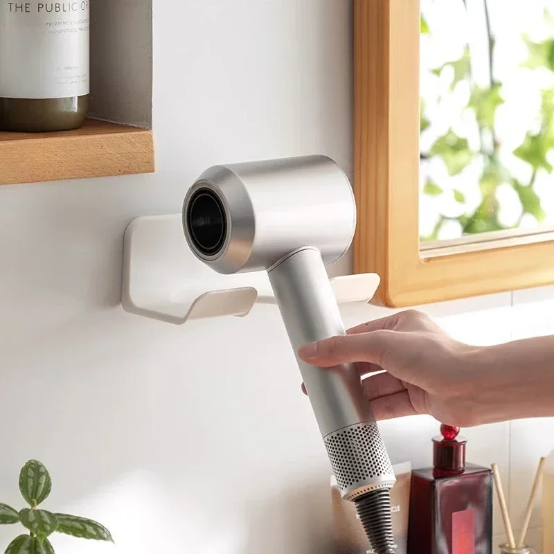 Hair Dryer Holder Wall Mounted Hair Straightener Stand Bathroom Organizer Shelves hair dryer holder hair tool holder