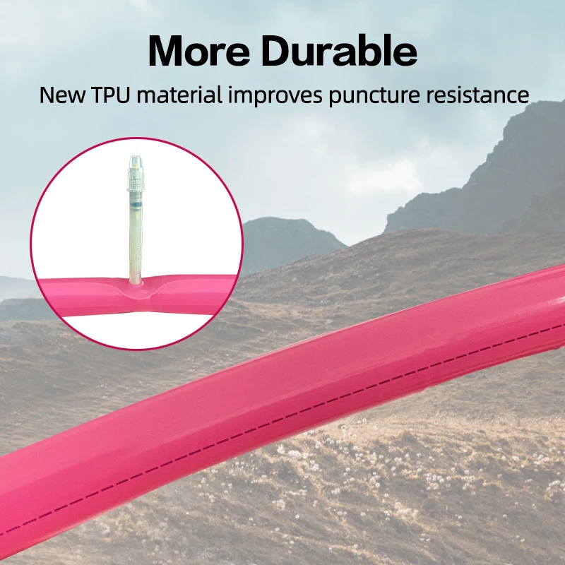 Description Picture 5 of itemRidenow Ultralight Road Bicycle Inner Tube 700 X 18 23 25 28 Only For Disc Bike  Tpu Material Tire 65mm Length French Valve