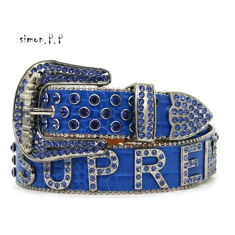 Classics Fashion Belts for Women Designer Mens Bb Simon Rhinestone