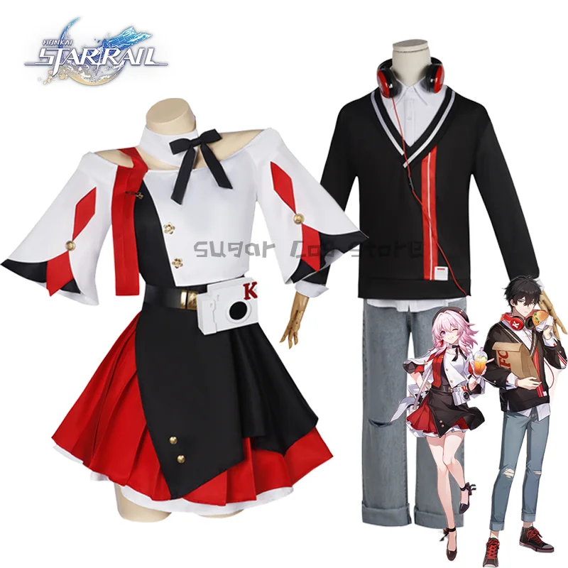 

Games Honkai: Star Rail March 7th Dan Heng Cosplay Costume KFC Jointly Role Play Halloween Carnival Party Outfit Christmas Prop