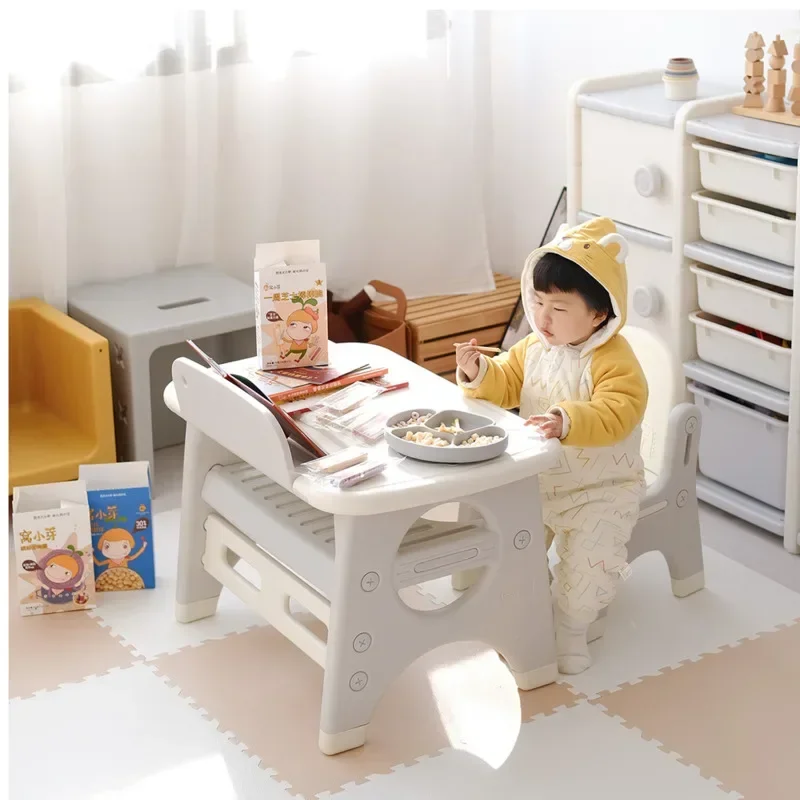 Multi-functional Children's Play Table Adjustable Early Education Desk Durable Reading and Writing Table for Kindergartens