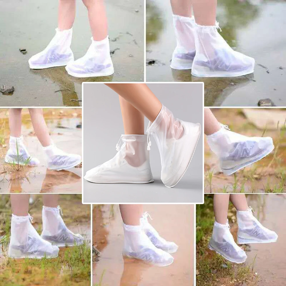 Copriscarpe Impermeabili Riutilizzabili PVC - Sovrascarpe Antiscivolo Per Pioggia E Neve - Foto 3