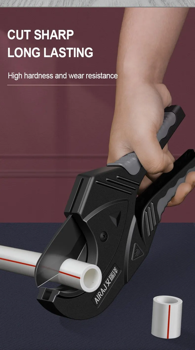 Sb4b5b4c6dfea49139a76df03d1fa06e8B Pipe Cutter 41/65MM Pipe Scissors SK5 Material Ratchet PVC/PU/PP/PE Hose Pipe Cutter Scissors Hand Tools Repair Tools Mallzona