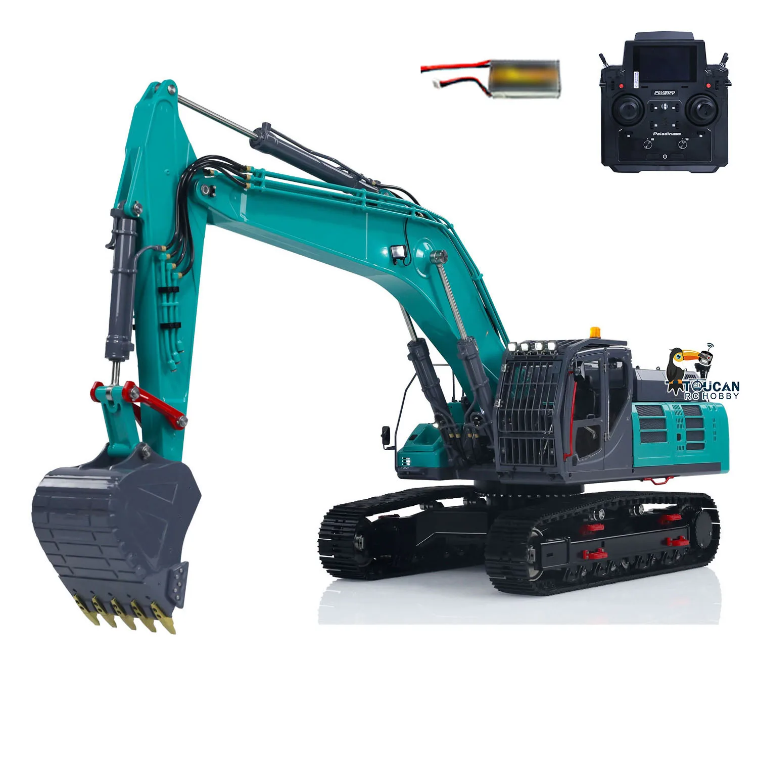 Toys LESU AOUE-SK500 RC Hydraulic 1/14 Metal Excavator RTR Digger Controlled Construction Vehicles PL18EVLite Light System Boys 3