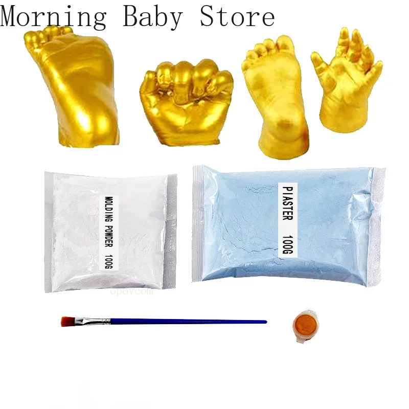 Hand and Footprint Kit DIY Hand Foot Print Mold for Baby Souvenir Baby Plaster Mold Hand Foot Casting Kit Couples Wedding Accessories Home Decor Gifts