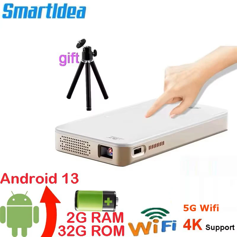 Smartldea Newest Arrive HD mini smart dlp 4k projector android