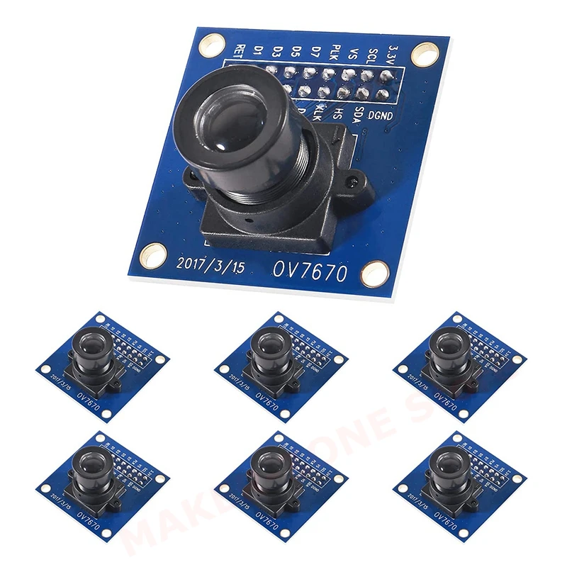 7 Pz Ov7670 640X480 0.3 Mega 300Kp Vga Cmos Modulo Fotocamera I2C Per Arduino Arm Fpga
