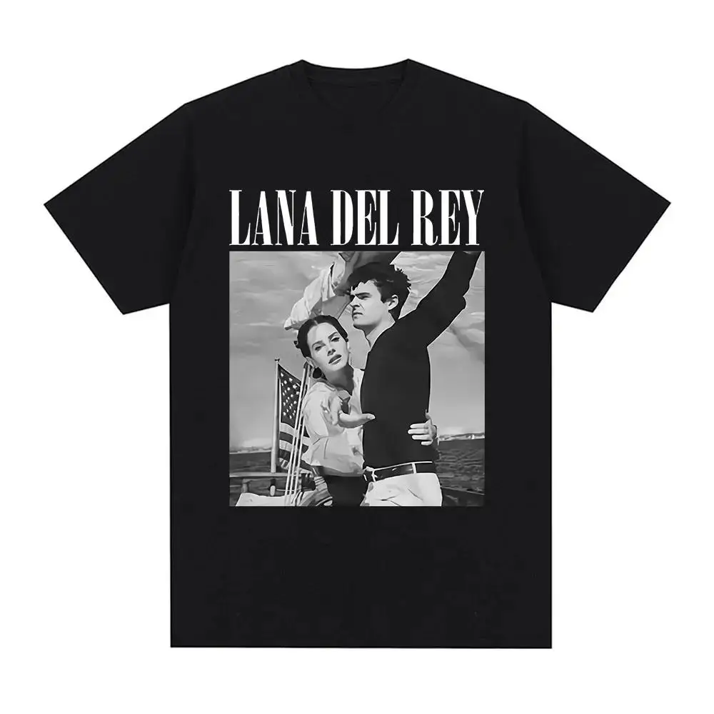 가수 Lana Del Rey 프린트 T 셔츠 남성 여성 패션 힙합 streetwear 하라주쿠 반소매 플러스 사이즈 T 셔츠 유니섹스
