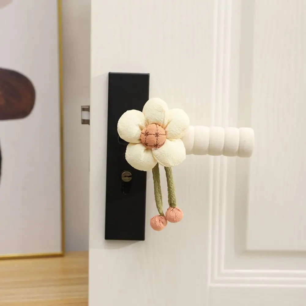 Reusable Floral Flower Handle Cover Soft Dust Proof Refrigerator Handle Covers Non-slip Thicken Door Knob Covers Bathroom