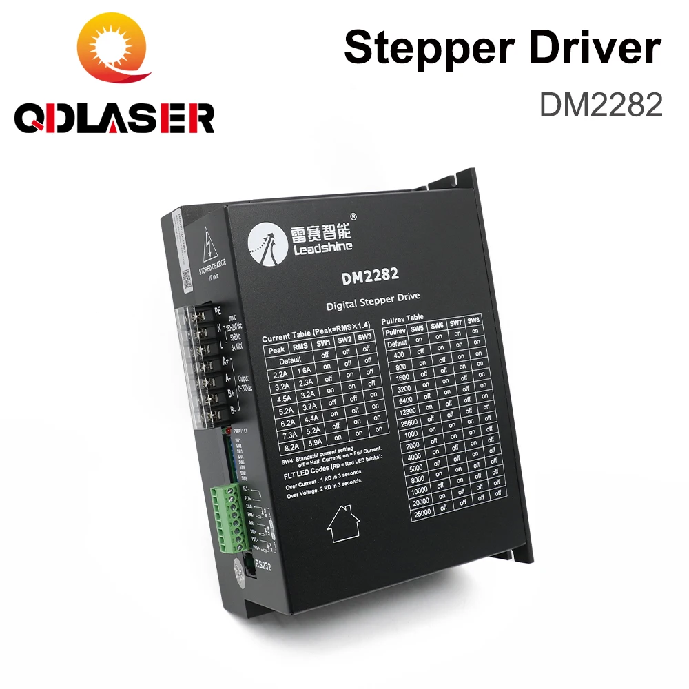 

QDLASER Leadshine 2 phase digital stepper driver DM2282 for 110/130 stepper motor 2.2~8.2A work 80~220VAC replace MD2278 ND2278