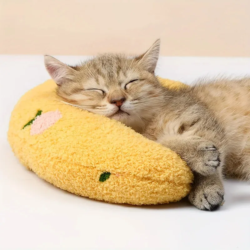 Calming Half Donut Cat Pillow 2