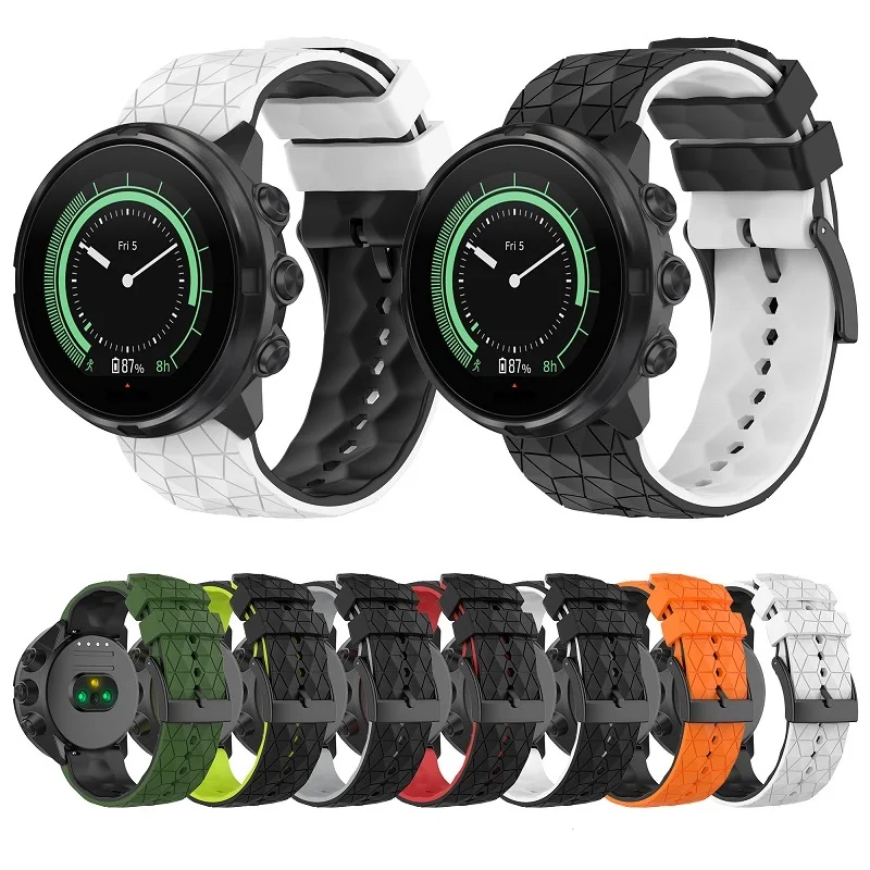 

New 24mm Smart Sports Watch Strap for Suunto 9 Baro/7/D5/Suunto Spartan Sport Quick Release Strap Silicone Wristband Bracelet