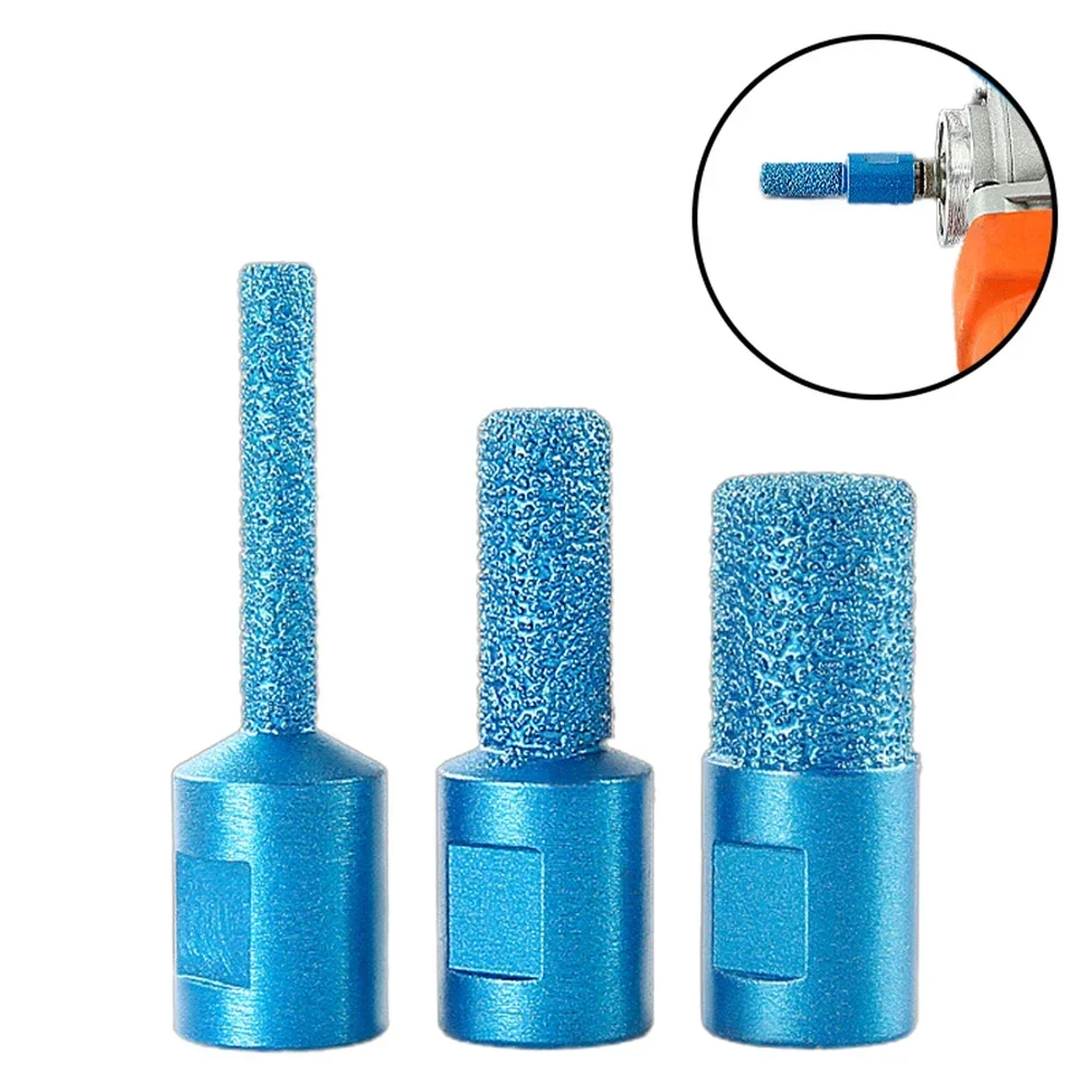 For Diamond Marble 6/10/15mm Cutting Ceramic Vaccum Granite Cutter Brazed Tile Finger Bit Milling Milling M10 1pc Thread