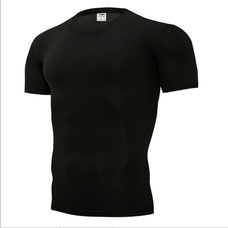Sport T Shirt New Summer Fashion Running Male T Shirts O Neck Solid Color Short Sleeve Slim Fitness Sports Men Tops