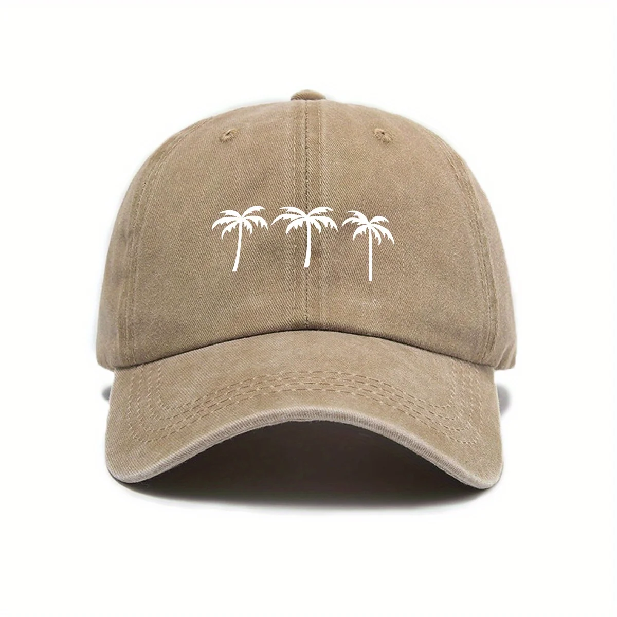 Drei Baseballkappen mit Kokosnussbaum-Aufdruck für Männer und Frauen, lässige Outdoor-Reisen, Strand-Entenschnabelmützen, einfache Accessoires – Detail 6