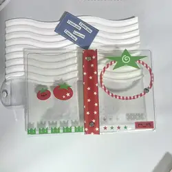 Transparent PVC Loose Leaf Ledger Cover with 6 Holes - Three Fold Mini Notebook (A7)