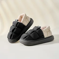 Cozy Winter Toast Plush Slippers - Warm Non-Slip Indoor Shoes - 36-37(8.8-9 inch) (Black 2)