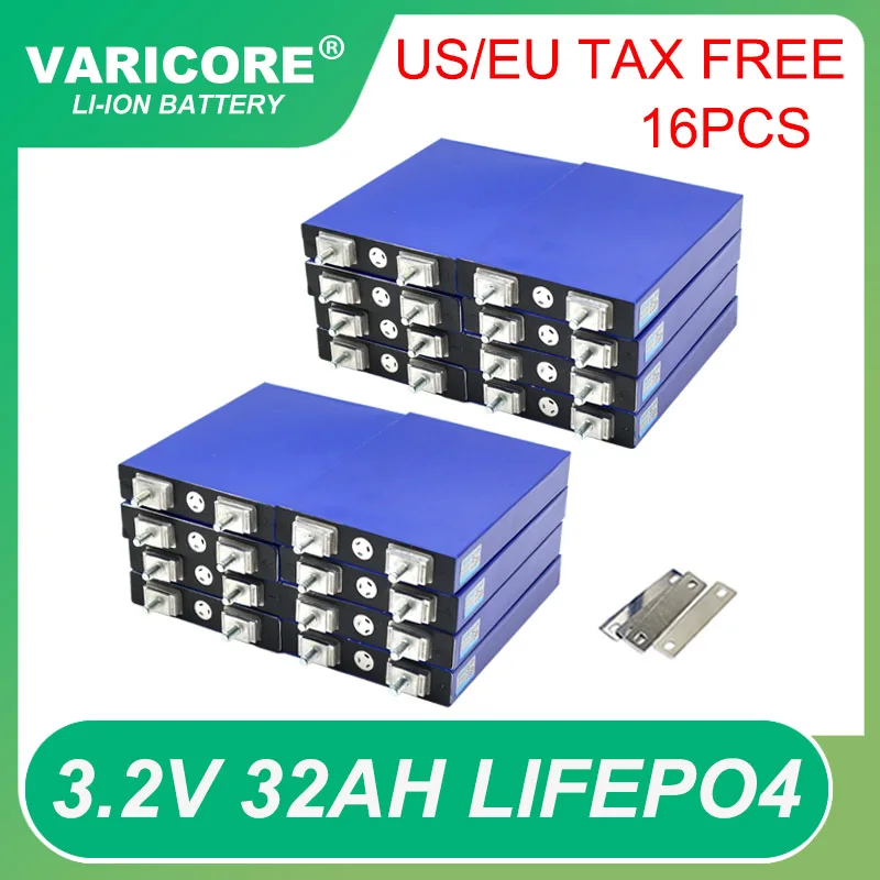 

16pcs 3.2V 32Ah LiFePO4 battery pack phosphate 3C discharge 32000mAh 12.8v Motorcycle Car motor batteries modification Tax Free