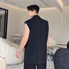 Personality Korean Fashion Design Long Suit Vest Mens Casual Long Suit Waistcoat Chic Style Sleeveless Jacket Gilet Homme 4