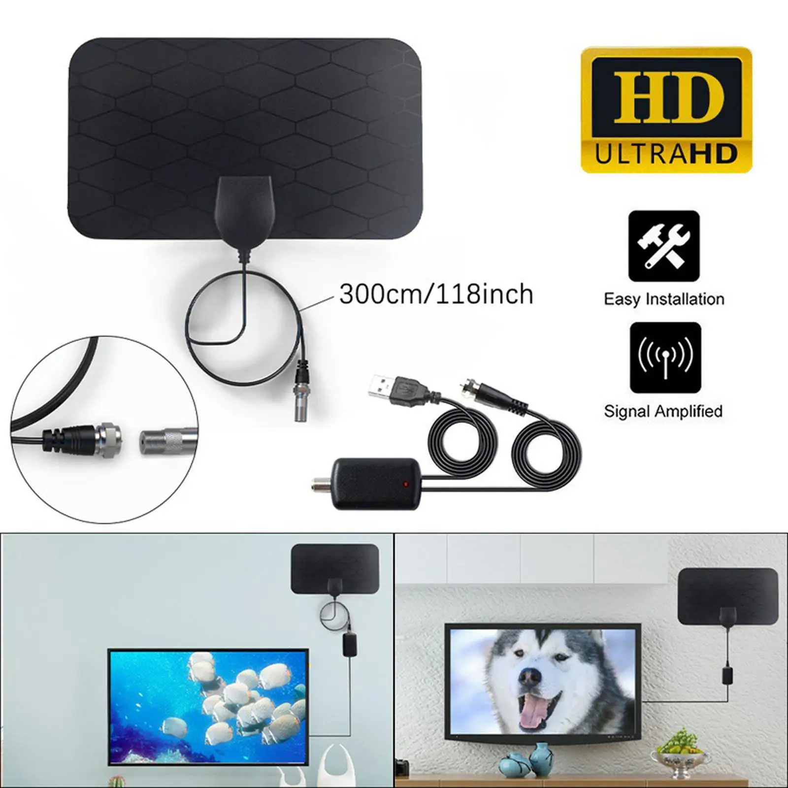 

Digital TV Antenna Clear Picture smart HDTV Antenna Signal Booster