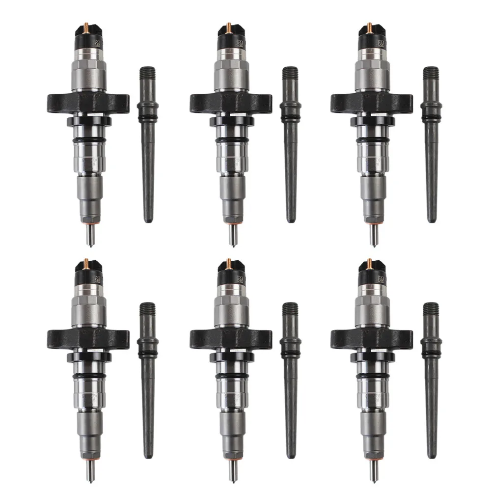 6pcs Fuel Injector with Tube kit 0445120103 for Dodge Pick-up Truck 5.9L Diesel 2004-2009 35-81314ARD 0445120032  0445120238 new 3 8k rpm tacho tachometer gauge rev counter with hour meter 85mm gasoline diesel 12v 24v red backlight