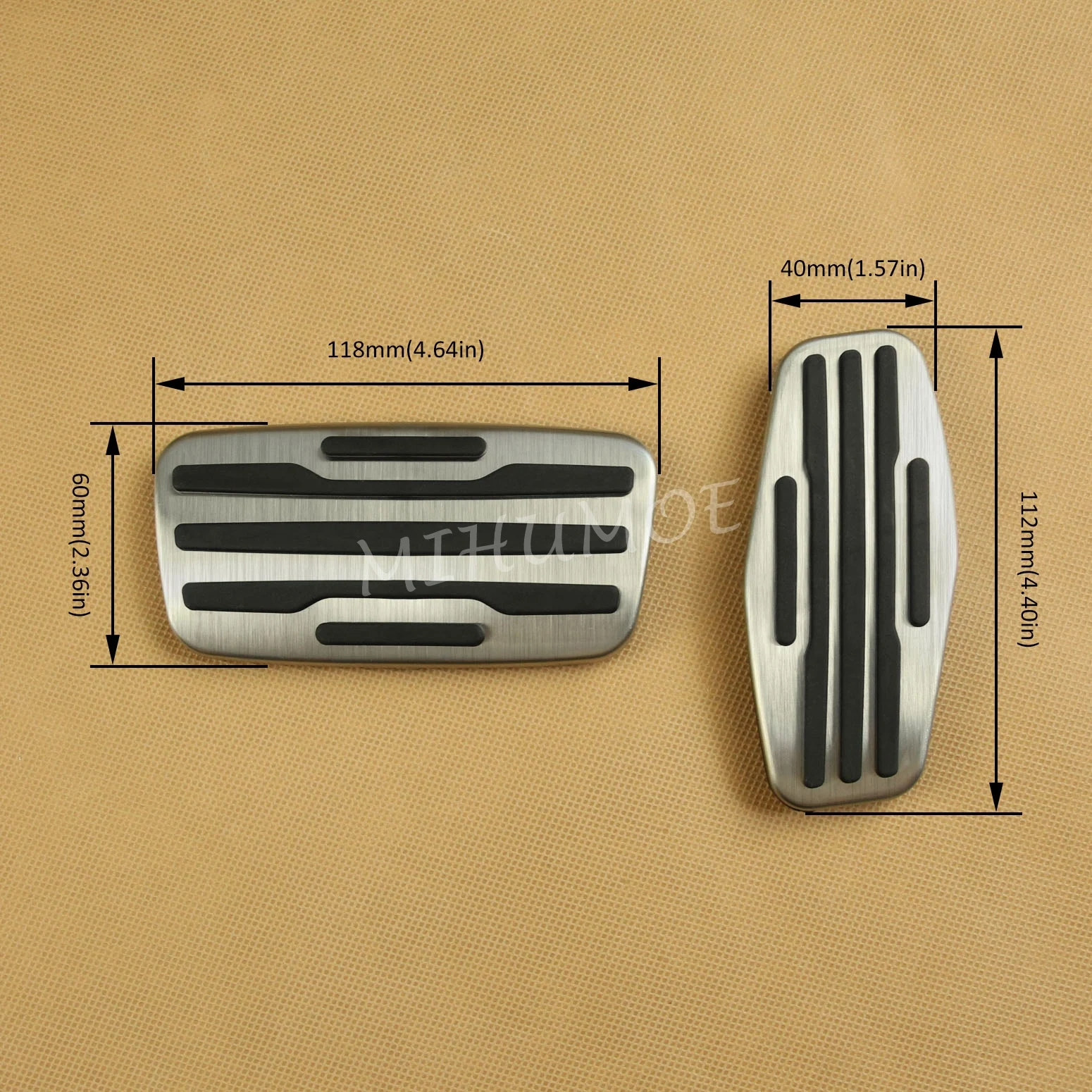 Steel Foot Brake Gas Pedal Pad Cover Set For Chevy Chevrolet Tahoe Silverado 1500 2500 3500 -