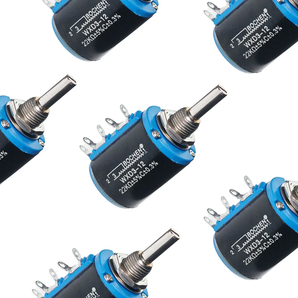 1PCS WXD3-12 1W Potentiometer Wirewound Resistance 100R 220R 1k 2.2k 3.3k 4.7k 10k 33k 47K multiturn potentiometer linear potentiometer rotary potentiometer trimmer potentiometer electronic components