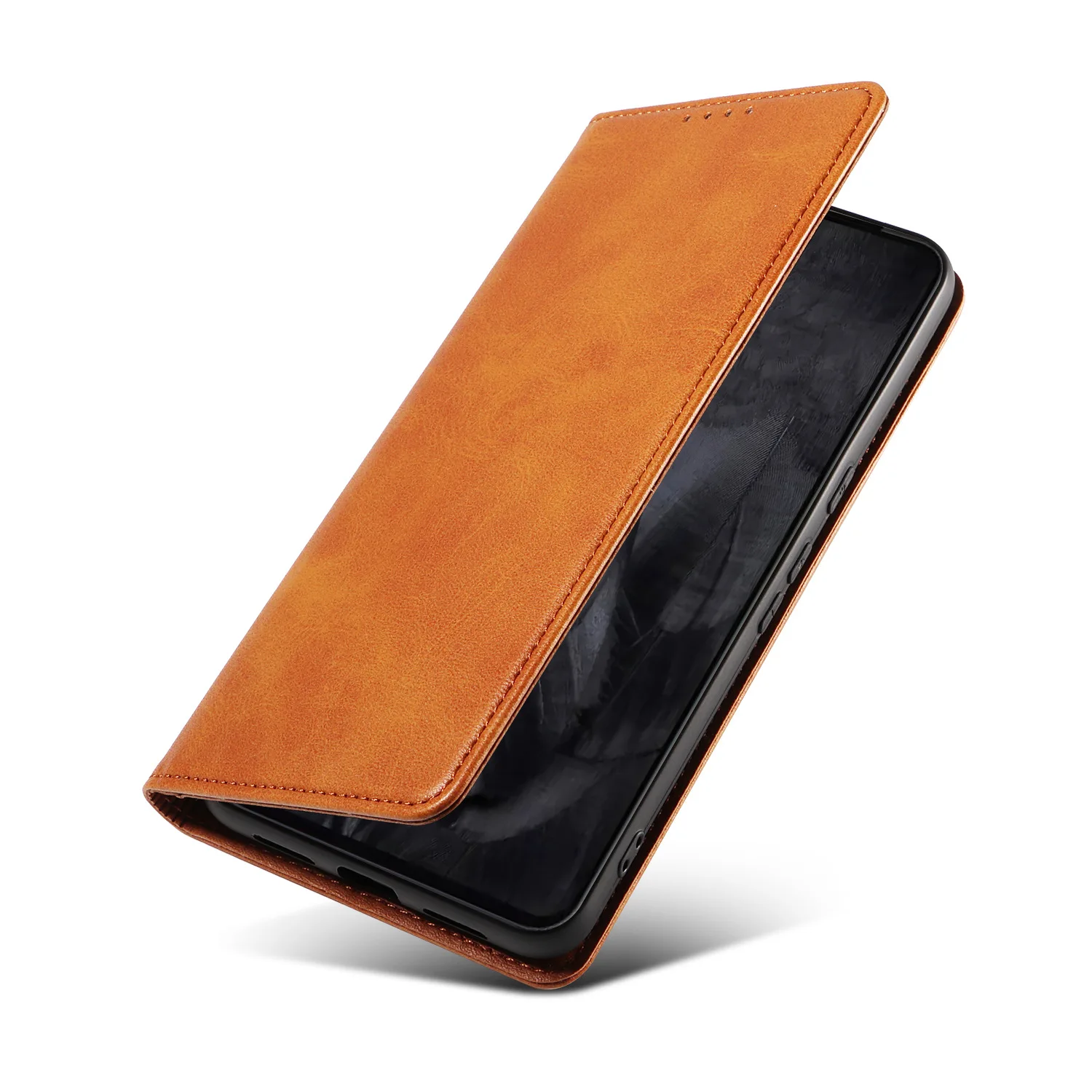 Luxury Leather Business Phone Case - Solid Soft TUP & Hard PC Cover