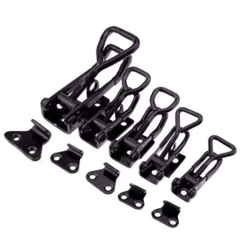 Toggle Clamp Toggle Latch Catch Adjustable Cabinet Box Lever Handle Lock Hasp For Woodworking Hand Tool Furniture Hardware